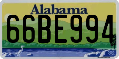 AL license plate 66BE994