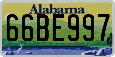 AL license plate 66BE997
