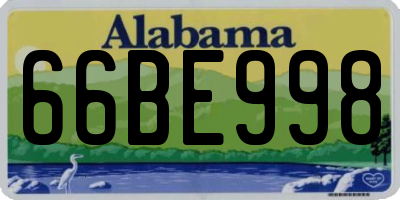 AL license plate 66BE998