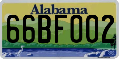 AL license plate 66BF002