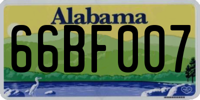 AL license plate 66BF007
