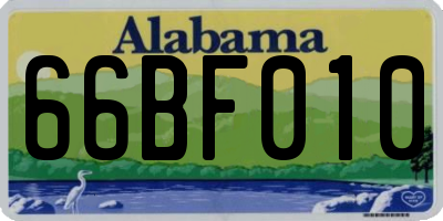 AL license plate 66BF010