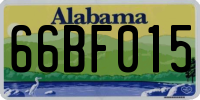 AL license plate 66BF015