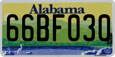 AL license plate 66BF030
