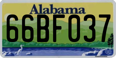 AL license plate 66BF037