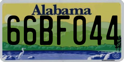 AL license plate 66BF044