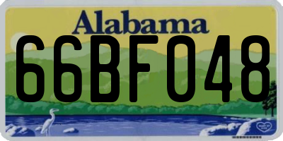 AL license plate 66BF048