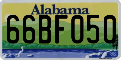 AL license plate 66BF050