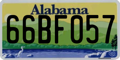 AL license plate 66BF057