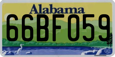 AL license plate 66BF059