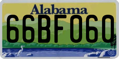 AL license plate 66BF060