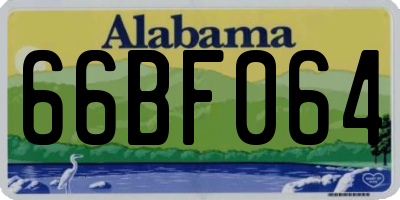 AL license plate 66BF064