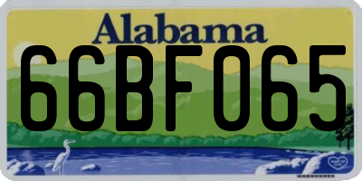 AL license plate 66BF065