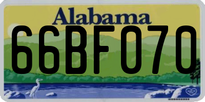 AL license plate 66BF070