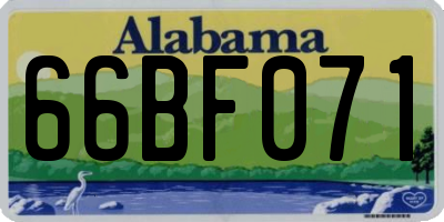 AL license plate 66BF071