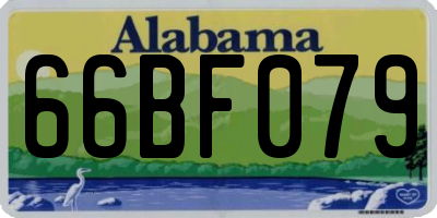 AL license plate 66BF079