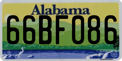 AL license plate 66BF086