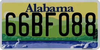 AL license plate 66BF088