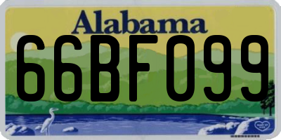 AL license plate 66BF099