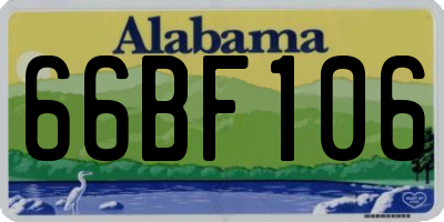 AL license plate 66BF106