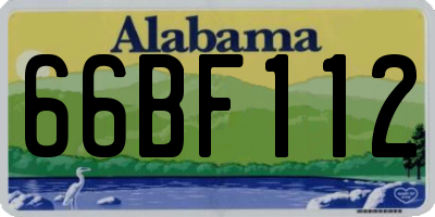 AL license plate 66BF112