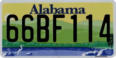 AL license plate 66BF114
