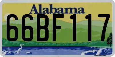 AL license plate 66BF117
