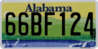 AL license plate 66BF124