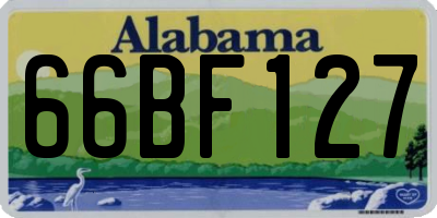 AL license plate 66BF127
