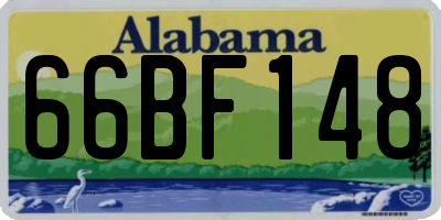 AL license plate 66BF148