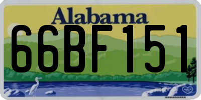 AL license plate 66BF151