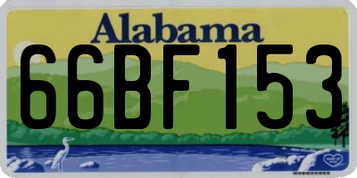AL license plate 66BF153