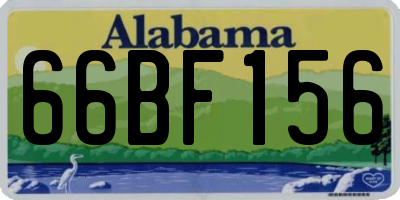 AL license plate 66BF156
