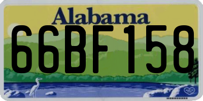 AL license plate 66BF158