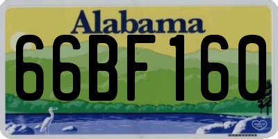 AL license plate 66BF160