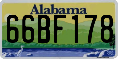 AL license plate 66BF178