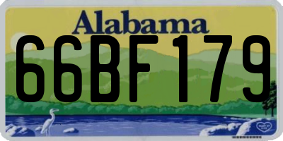 AL license plate 66BF179