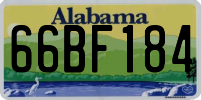 AL license plate 66BF184