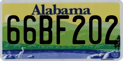 AL license plate 66BF202