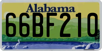 AL license plate 66BF210