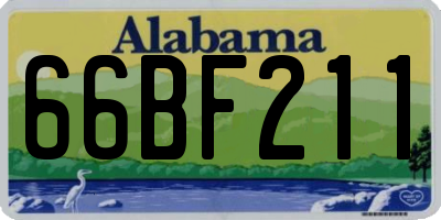 AL license plate 66BF211