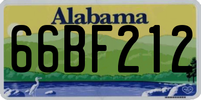 AL license plate 66BF212