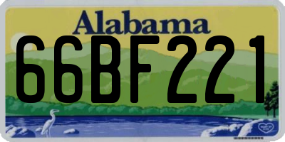AL license plate 66BF221