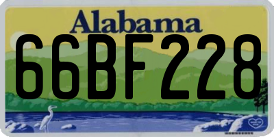 AL license plate 66BF228