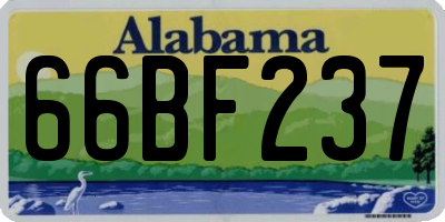 AL license plate 66BF237