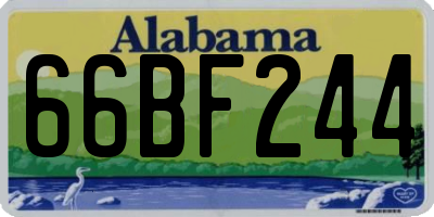 AL license plate 66BF244