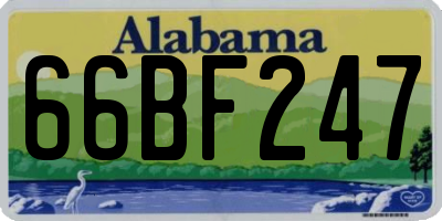 AL license plate 66BF247