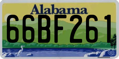 AL license plate 66BF261