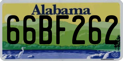 AL license plate 66BF262
