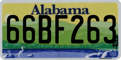 AL license plate 66BF263